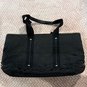 Coach Black Signature Tote Bag